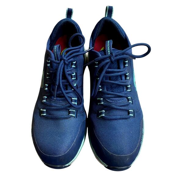 Skechers Alloy Toe Work Sneaker Women's 6 Blue Teal Arch Fit Slip Resistant - Picture 4 of 9